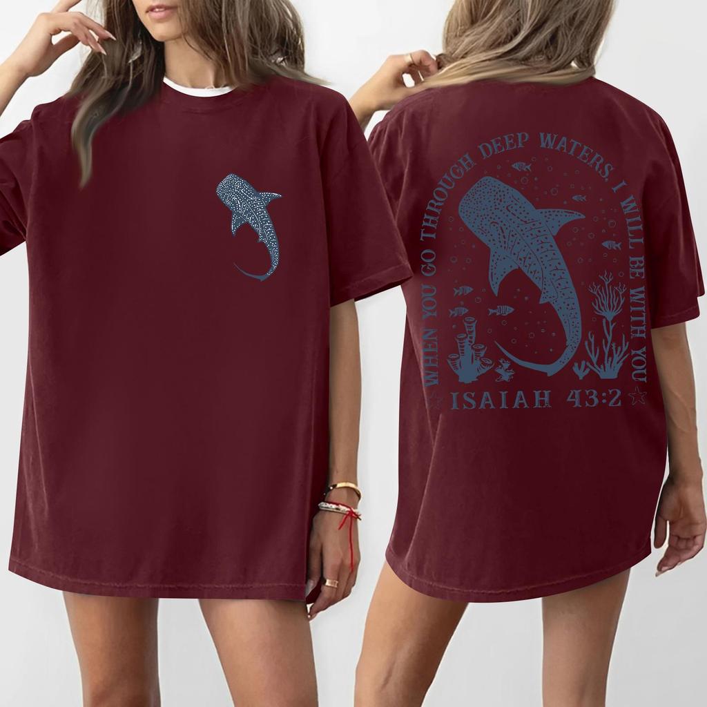 Women's Round Neck Printed Short-sleeved T-shirt Top