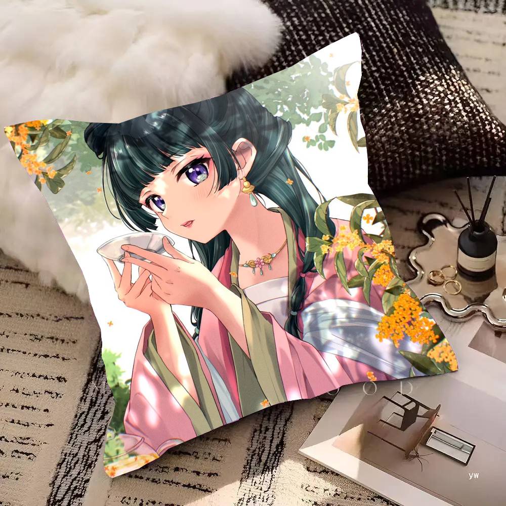 Maomao Animation The Apothecary Diaries Pillow Case Fashion Square Pillowcase Bedroom Sofa Room Ins Decoration Leisure