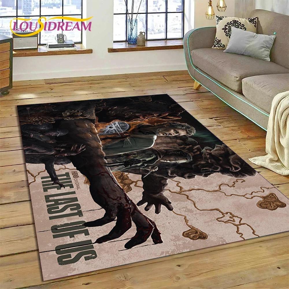 Tappeto Decorativo 3D The Last of Us Gioco Horror TV Joel Pedro per Soggiorno Camera da Letto Arredamento Casa, Decorazione Antiscivolo per Divano Zerbino Regali