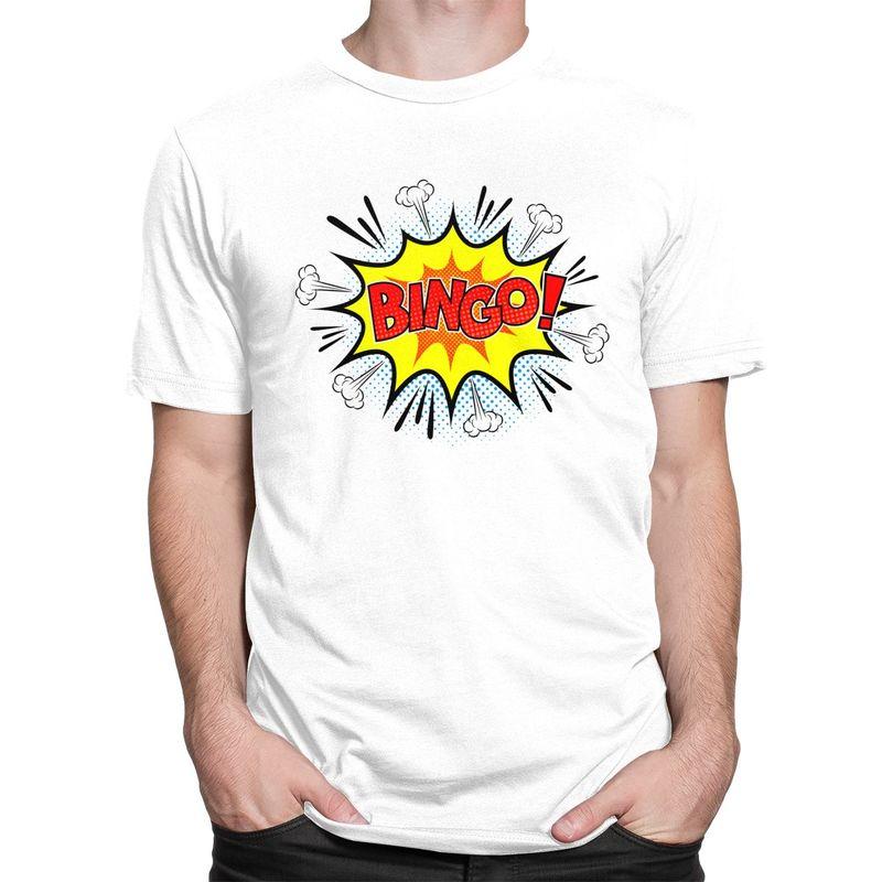 Custom Hot Game Bingo T Shirt for Men 100 Cotton Tshirt Leisure Tee Short Sleeves Tshirt Slim Fit Clothing Gift