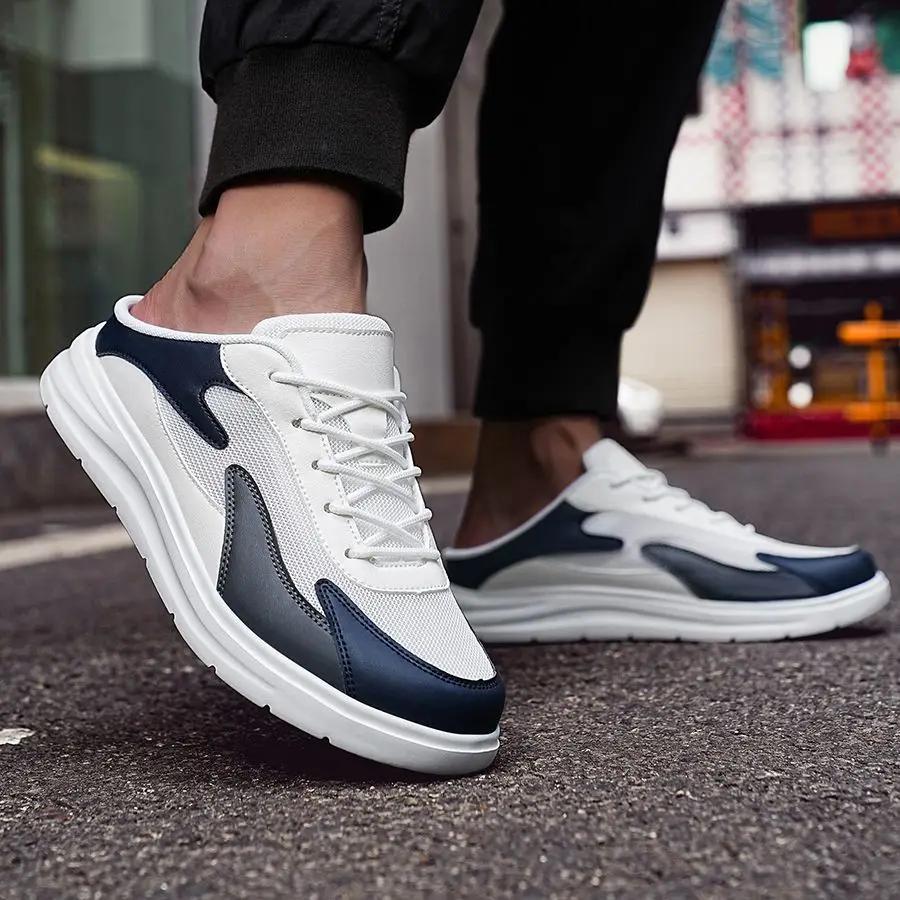Fashion Half Sandals Man Mules Rubber Shoes Comfortable Pvc Low Price 2025 Fashion High Quality Adult Y2k Elegant Style Slippers for Men