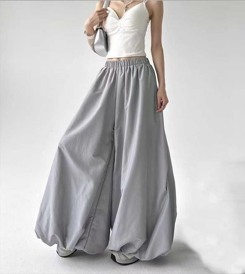 Women's Retro Chinese Lantern High-Waist Joggers – Loose, Slimming, Versatile Summer Pants