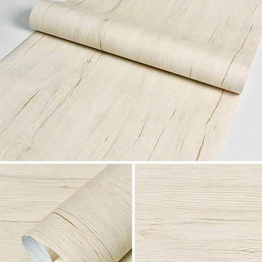 40CM Široký Dřevěný Dekorační Papír na Nábytek Vodotěsná Vinylová Samolepka na Zeď Samolepicí PVC Tapeta Samolepka na Dveře Kuchyňské Skříňky