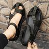 2025 Summer Men's Straw Slippers Outdoor Large Size Beach Shoes Live Broadcast Breathable Wading Cold Slippers Comfortable