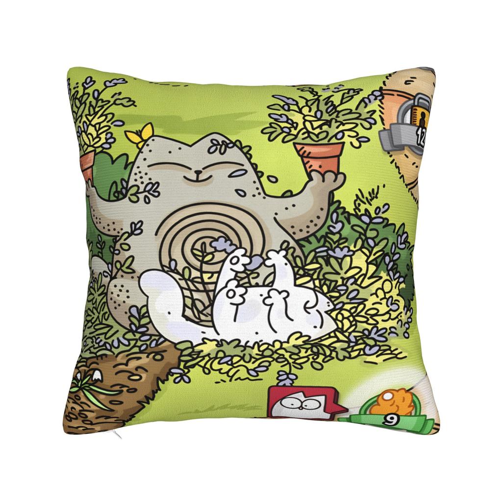Pillow Cover Humorous Cartoon Cat Simons Cat Vintage Pillow Case For Sofa Home Decoration Pillowcases