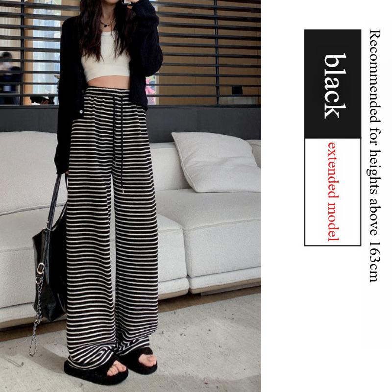 

GMXIA Женские модные повседневные брюки с однотонным принтом и высокой талией и капри XL чёрный