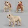 Lifelike Pvc Animal Model Collection Including Bulldog And Shar Pei Decorative Pieces