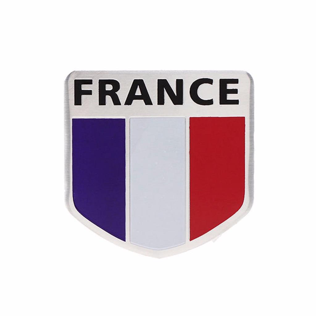 2x French France Flag Emblem Decal Badges for Car Side Door Fender Trunk Grill