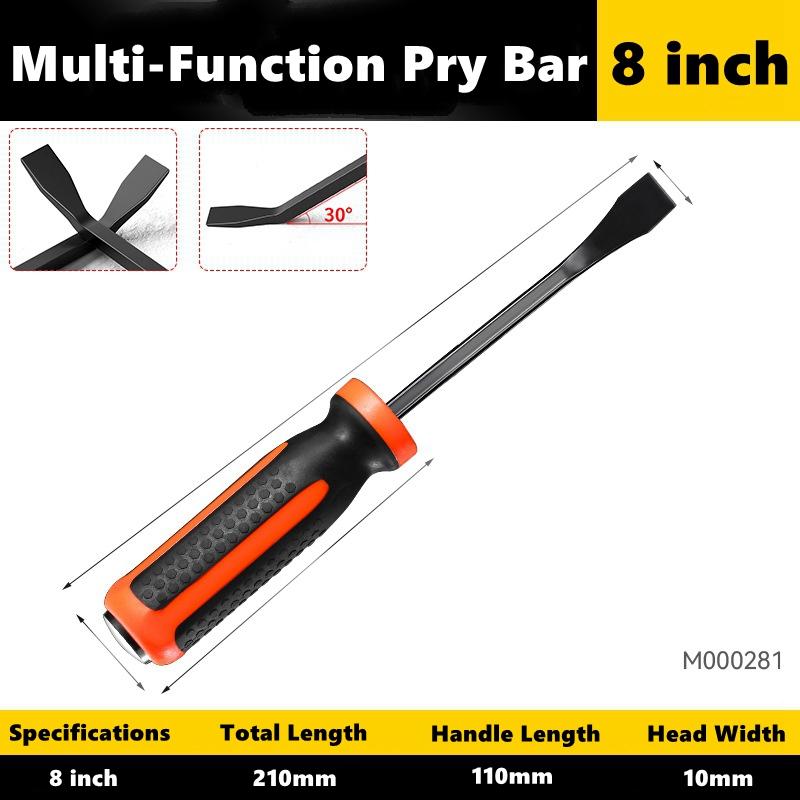 1pc Multi-Function Long Pry Bar 8/12 Inch Tire Heavy Duty Crowbar Strike Car Retainer Wear-Resistant Screwdriver Nail Puller Tools