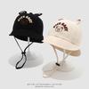 Spring & Autumn Baby Bear Double Brim Sun Hat - Breathable, Cute Unisex Bucket Hat for Boys & Girls