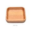 Square Wooden Fruit Salad Bowl Plate Dried Fruit Cake Snack Plates Retro  Tableware Simple Tea Tray Dessert Snack Plate