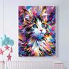 5d DIY Diamond Painting Cross Stitch Watercolor Animal Cat Diamond Embroidery Mosaic Full Round Drill Home Decor Arts
