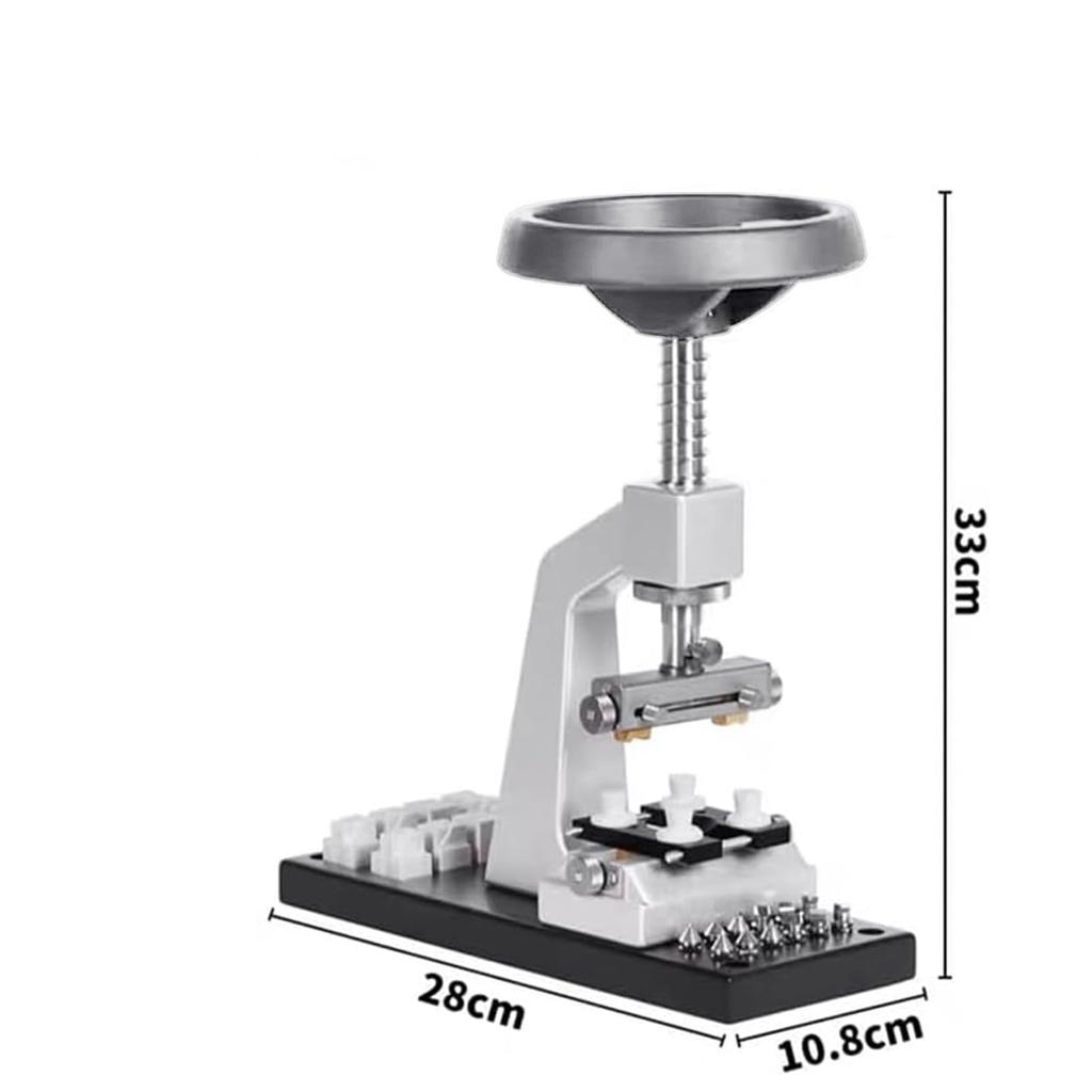 5700 Bench Watch Case Opener Wristwatch Tool Back Opener with 6 Dies for Watchmaker Watch Repair Tool