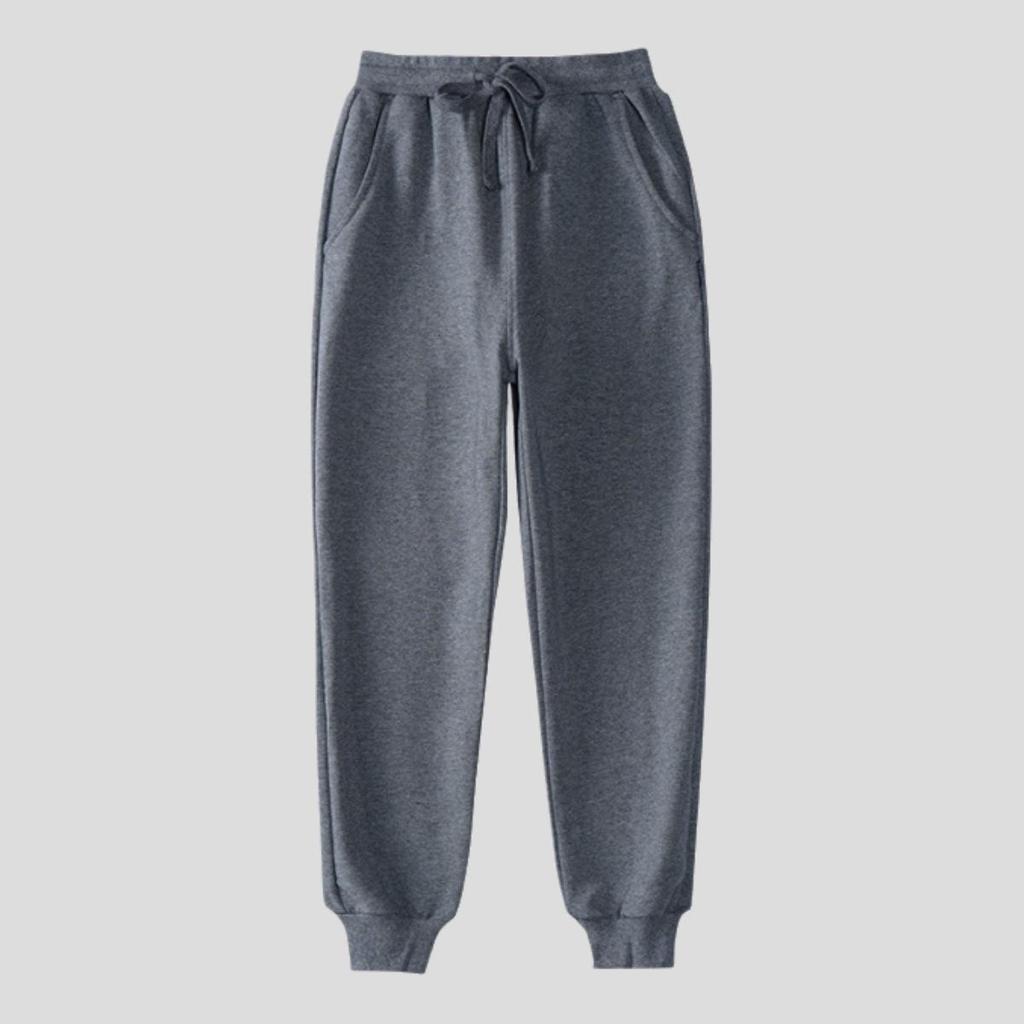Kinder-verdickte Marineblau, Schwarz und Grau Sporthosen mit Bündchen - Unisex Schuluniform für Jungen und Mädchen (Frühling Herbst)