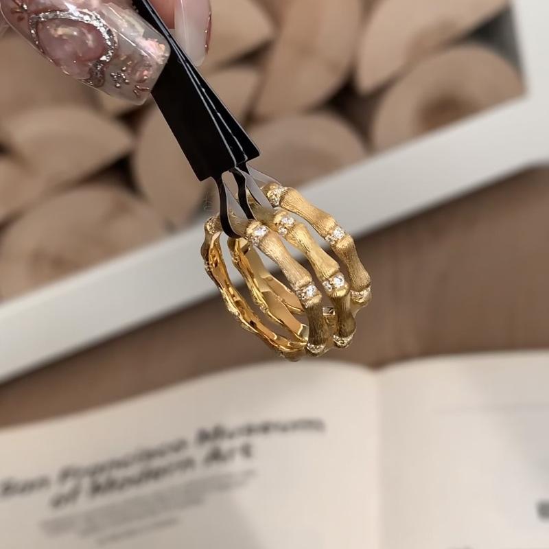 

Trendy Womens Adjustable Ring Featuring Lustrous Zircon Stones Copper Accessory Fashion