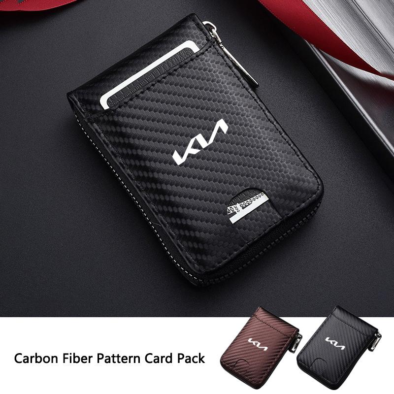 SBHX3 Cuir PU Porte-Documents de Conduite pour Voiture Carte d'Identité Portefeuille Étui Pour KIA KN Optima Rio Ceed Sportage Cerato Soul Forte Spectra