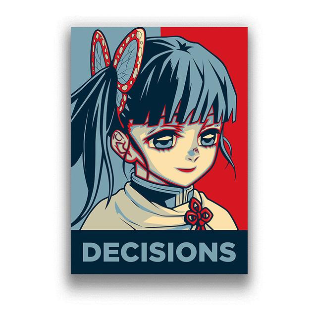 Japanese Anime Demon Slayer Posters And Prints Pictures On The Wall Vintage Poster Decorative Home Decor Tableau
