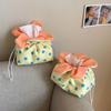 Multipurpose Flower Tissue Box Lightweight Tissue Storage Bag Cute Drawstring Tissue Box  Dormitory