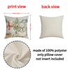 Home Decoration Linen Cushion Cover Christmas Snowman Cartoon Print Pillow Car Cushion