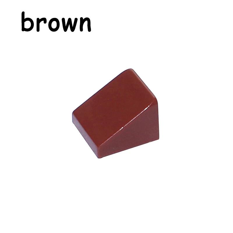 

100/200PCS Slope 30° 1x1x2/3 MOC Assemble Particles 54200 50746 Smooth Bevel Bricks 1x1 DIY Building Blocks Educational Toys 100pcs коричневий