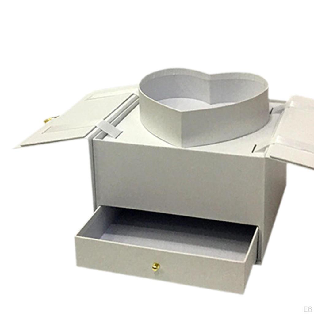 Empty Flower Arrangement Gift Box 9.8x9.2x6inch Cardboard Material Versatile with Drawer for Florist