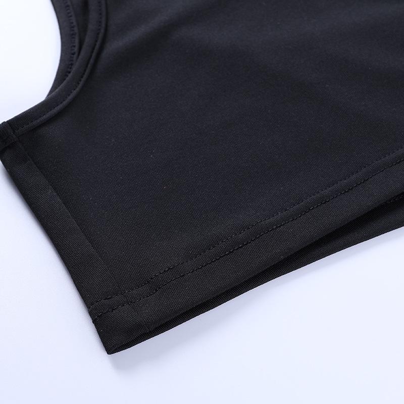 Wish 2021 Sleeveless Solid Color Chest-Wrap Top 