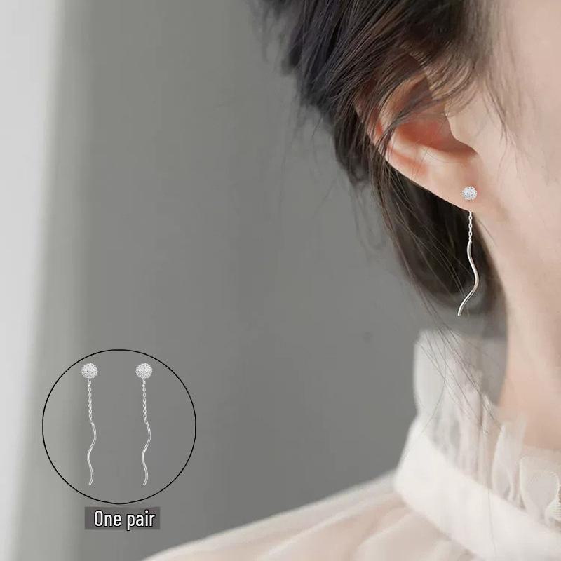 

Модные женские простые серьги 2024 года: Шикарный, Маленький, Холодный Стиль Silver