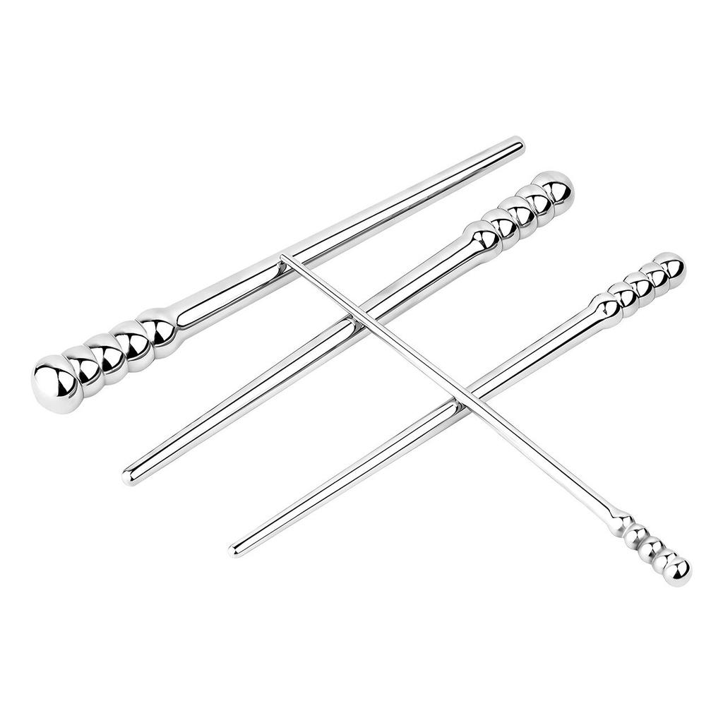 Unisex Urethral Expansion Urethral Rod Stainless Steel Metal Prostate Massager Penis Plug Sex Toy for Man Sounding