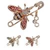 Insect Rhinestone Brooch Shining Bee Shaped Oil-dripping Badge Collar Pin Clothes Scarf Decor BC18Y0461-1