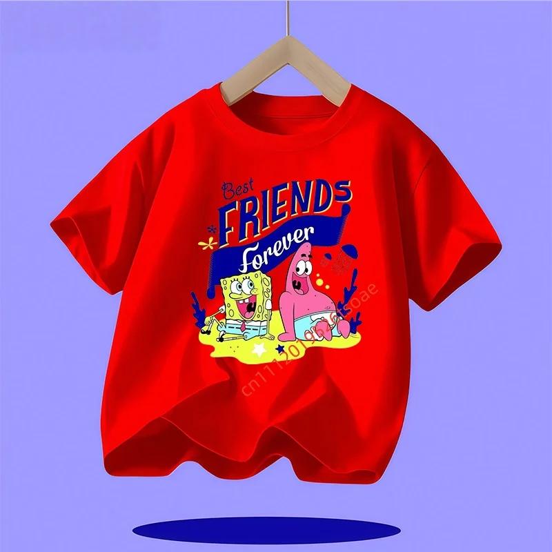 New SpongeBob SquarePants Childrens TShirt Casual Daily Comfortable Breathable for Boys and Girls