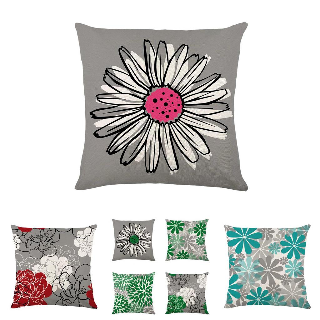 Elegant Waterproof Flower Printed Cushion Cover With Oilproof And Dustproof Features For Stylish Home Decor