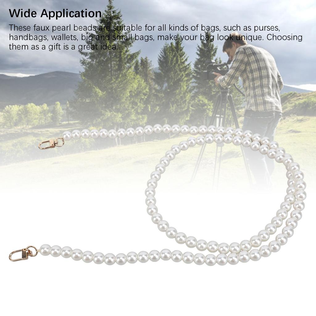 110cm Artificial Pearl Handle Strap Pearl Chain Replacement Pearl Beads Bag Chain for Purses Handbag