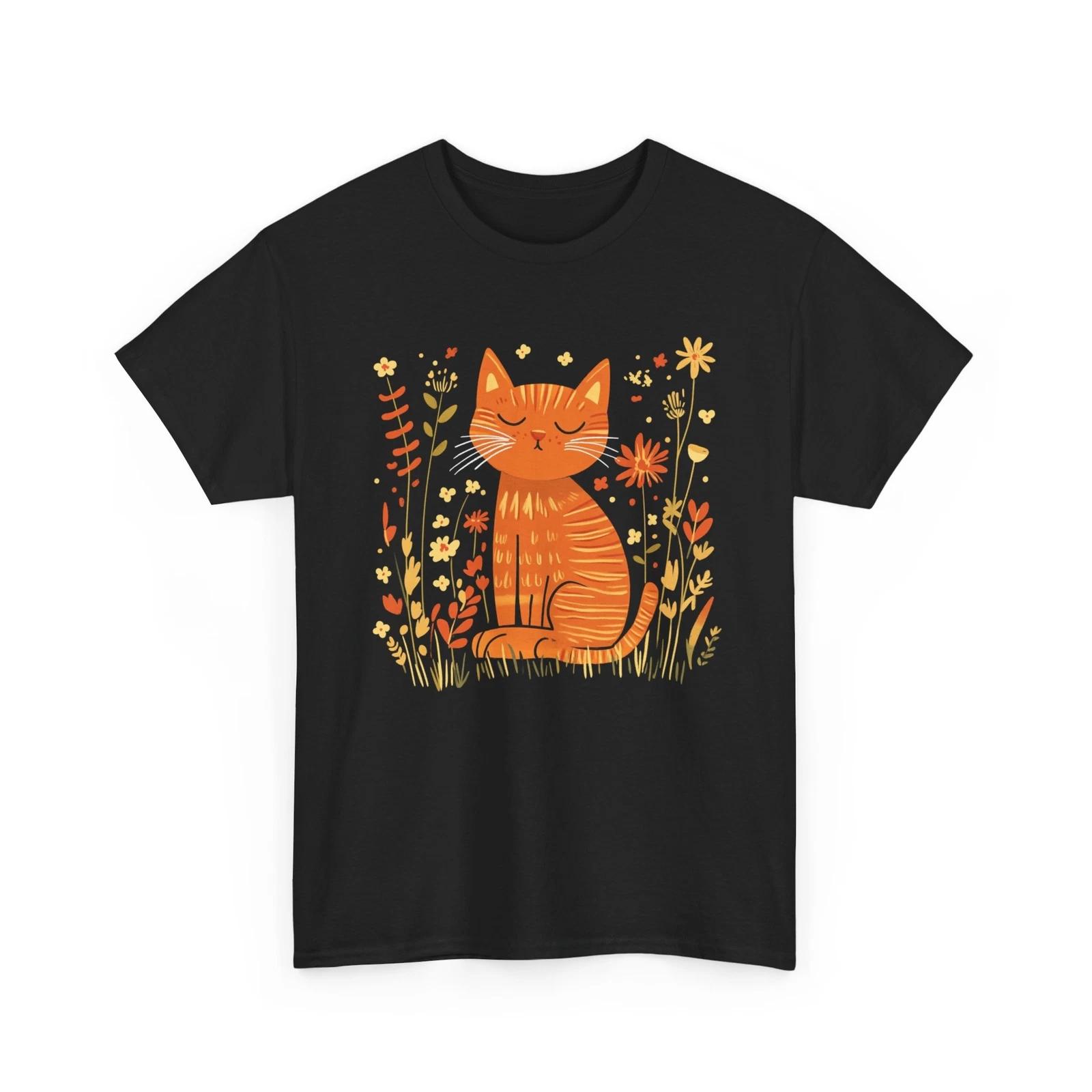 Cool Cat Lover T-Shirt – Funny Cat Print Graphic Tee for Men & Women S