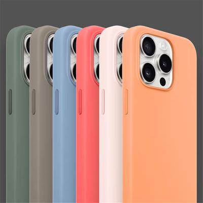 Luxusní tekutá silikonová bezdrátová nabíječka Magsafe Case pro Iphone 15 15pro 15pro Max kovový ochranný kryt objektivu
