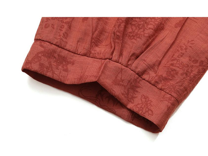 Elderly Women's Summer Solid Color Cardigan with Three-Quarter Sleeves