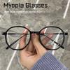 Myopia Glasses Women Men Brand Round Short Sight Glasses Students Computer Prescription Eyewear-1.0 ~-4.0