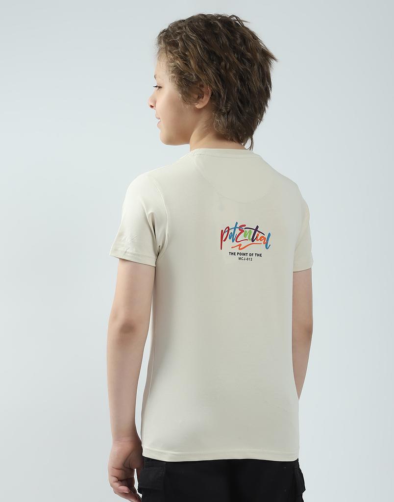 MONTE CARLO Boy's Regular Fit Printed Half Sleeve T-Shirt