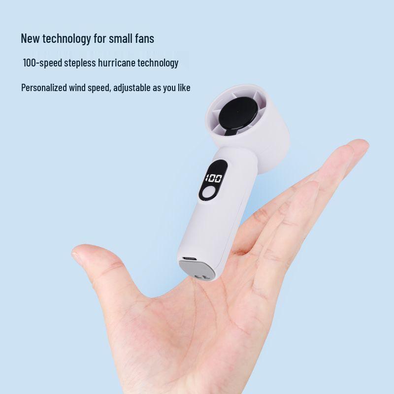 

New High-Speed Portable Handheld Fan with Smart Display and Long Battery Life Cedar White - 100 Cold Air Settings, 1800mAh