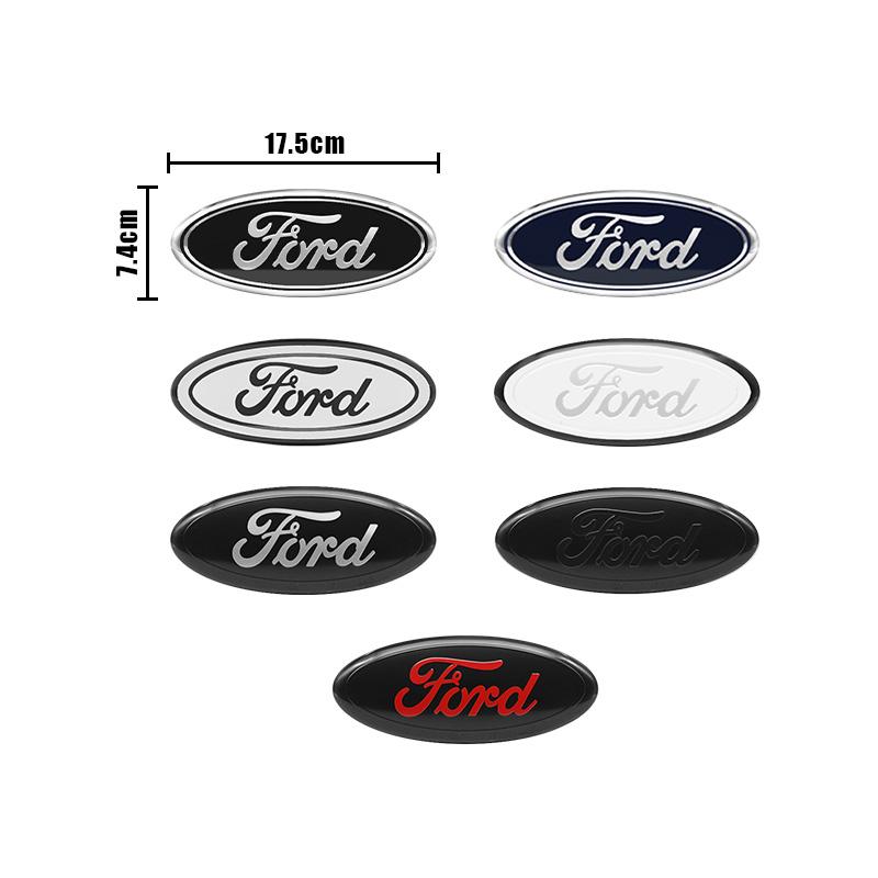XXUI3 Car Front Emblem Trunk Badge Sticker logo For Ford Transit Ecosport ESCORT Fiesta Focus Ranger Mondeo Mustang Auto Accessories