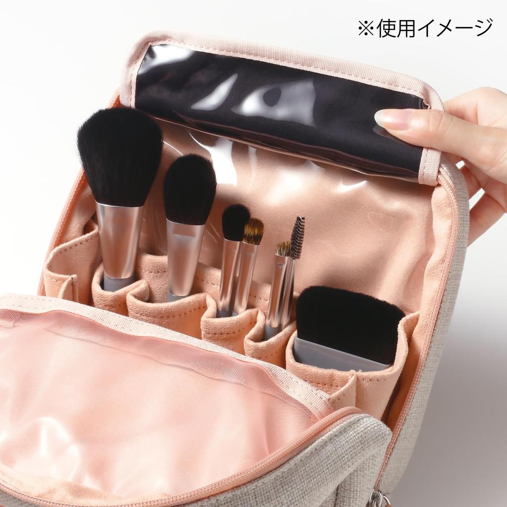 KOBAKO Square Makeup Makeup Cosmetic Upright Large Kai PQ3114 Pouch, Box, Pouch, Storage, Capacity, Travel, Gift, Corporation,