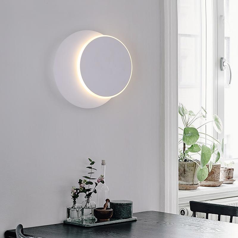 7W LED Indoor Wall Lamp Aluminum Acrylic Wall Light Bedroom Lamps Living Room Aisle Corridor Lighting Rotating Wall Sconce