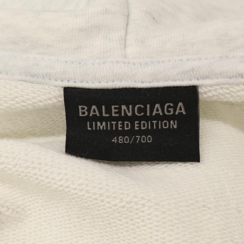 BALENCIAGA [Domestically Licensed/Made in 2011] 744457 700/480 LIMITED EDITION Archive Medium Fit Zip-up Hoodie tops S off whiteUsed