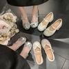French gentle wind Mary Jane shoes spring and autumn new bow buckle belt with skirt light mouth single shoes