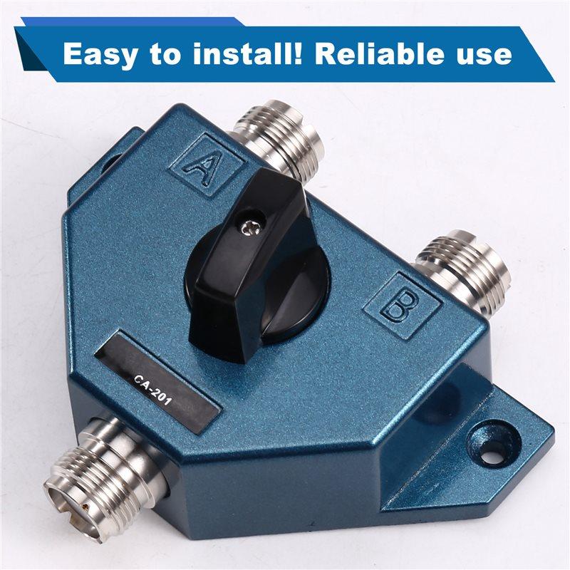 ABBP-Ham Radio Antenna Coaxial Switcher UHF Female Connector Adapter Converter 1.8-600 Mhz Manual CA201 Aerial Coax Switch