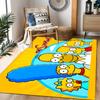 Simpsons Family Adventure Themed Anti-Slip Rugs - Polyester Home Decor, Suitable for Bedrooms, Living Rooms, Doorways, Studios, and Decorations