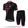 Mens Cycling Short Set Quick-Dry Breathable Sleeve Jersey Shorts Outdoor Bike Riding Gear