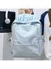 Schoolbag simple solid color middle and high school student schoolbag female 1011 new male large capacity backpack short trip backpack