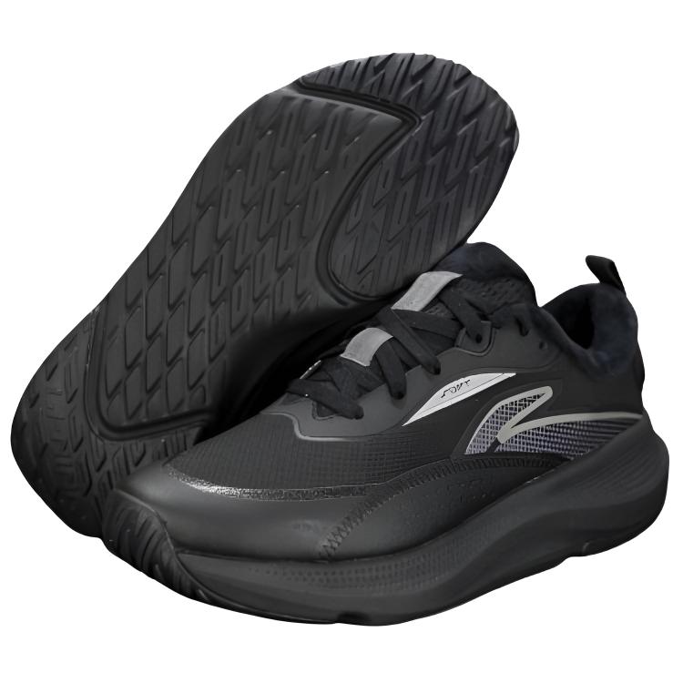 Li Ning Sports Confortable Absorption des Chocs Respirant Tige Basse Chaussures Décontractées Homme Chaussures Décontractées Noir AGLV177-1