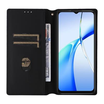 For Oukitel C57 Pro/C57s Wallet Case Rhombus Imprinted Leather Phone Cover
