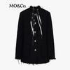 MO&Co. Women's Wool Blend Stand Collar Long Sleeve Sweater
